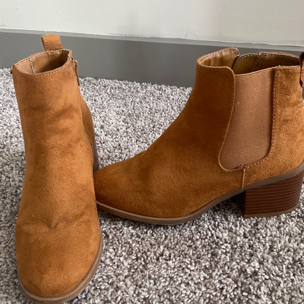 Womens cognac booties